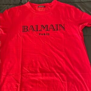 Balmain Paris Red T-Shirt size Large